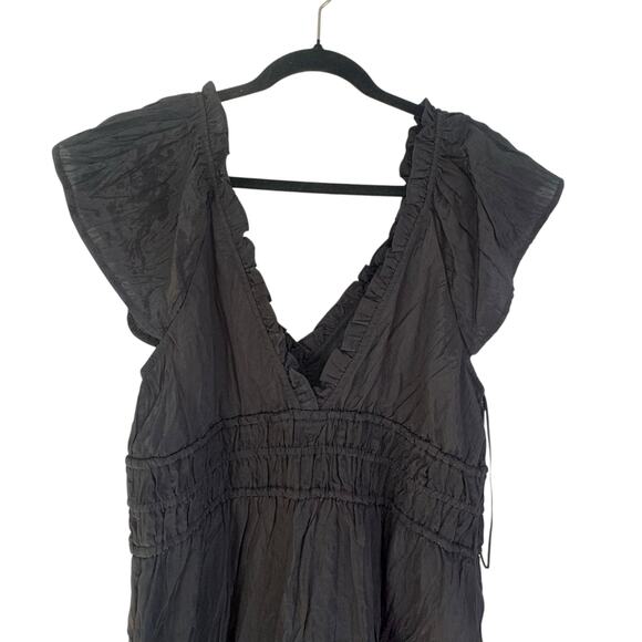 J. Crew Women's Palermo Dress in Viscose-Blend Crinkle Black Size Large NWT - Picture 15 of 15